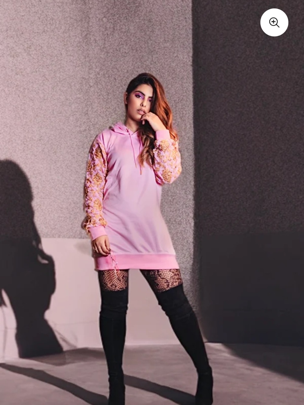 Society Pink Hoodie Mini Dress